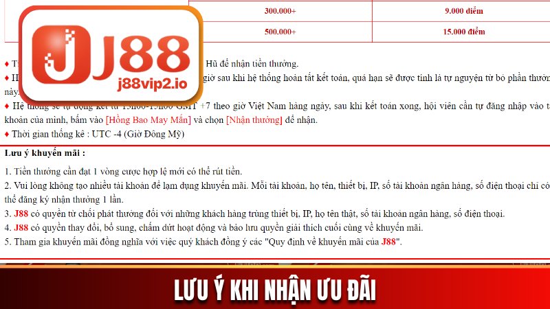Lưu ý khi nhận ưu đãi