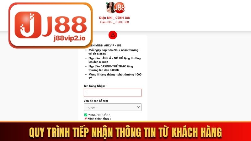 Liên Hệ J88vip2 - Kênh Hỗ Trợ Chính Thức Của Nhà Cái 2 Quy trình tiếp nhận thông tin khi khách hàng liên hệ J88vip2